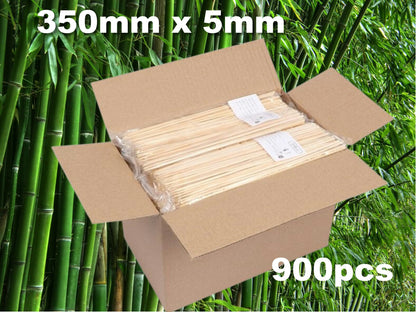 Skewers 350mm x 5mm Wood Bamboo Box of 900 Shipping Australia Wide 5kg