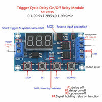 Delay Timers x 3pcs Digital Programmable With LED 12/24v DC 15A PCB SCR Brisbane