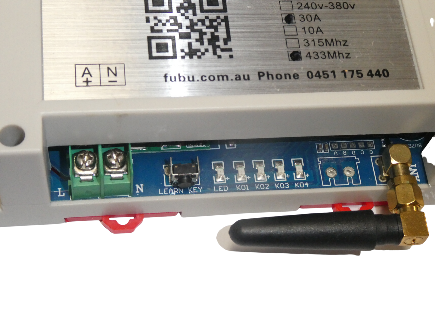 Remote Control Transmitter / Receiver 4 Channel with 2 x 4 FOB Remotes 12V TO 36V 30A 433mhz