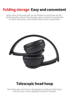 
              Bluetooth Headphones Folding with Micro SD Card Slot and Charging Cable
            