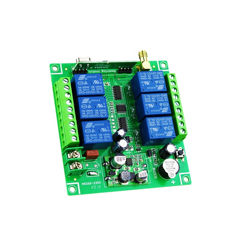 Remote Control Transmitter / Receiver with 2 x 6 Ch Remotes 12-36v 30A 433mhz