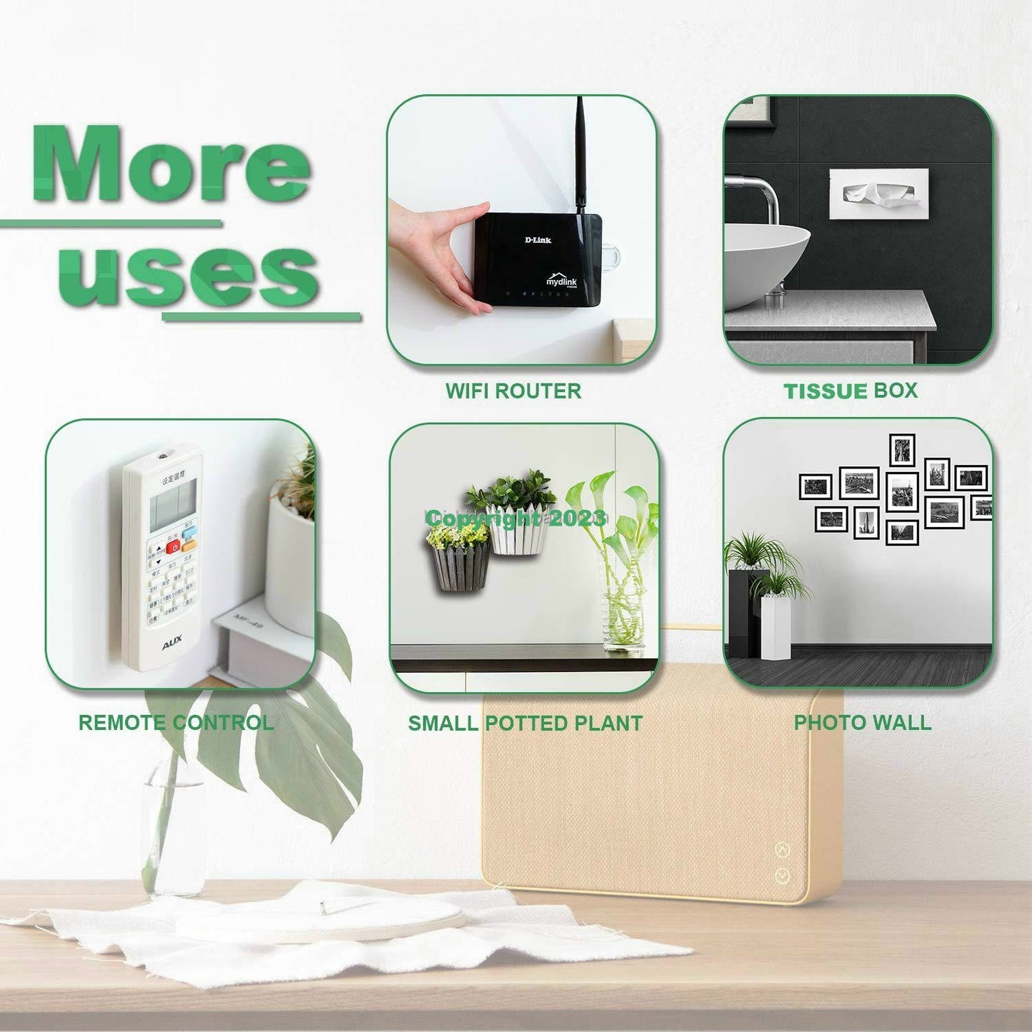 Power Board Holder Pack of 4, Clutter gone also for Routers, Modems, Picture Frames Etc