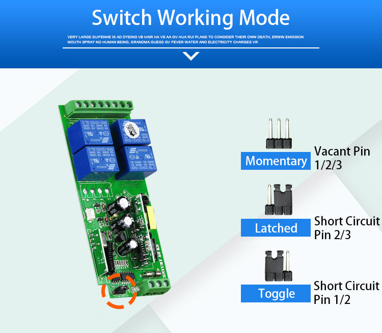 Remote Control Transmitter / Receiver 4 Channel 240v 30A 433mhz Plus 2 x Long Range Remote RC150