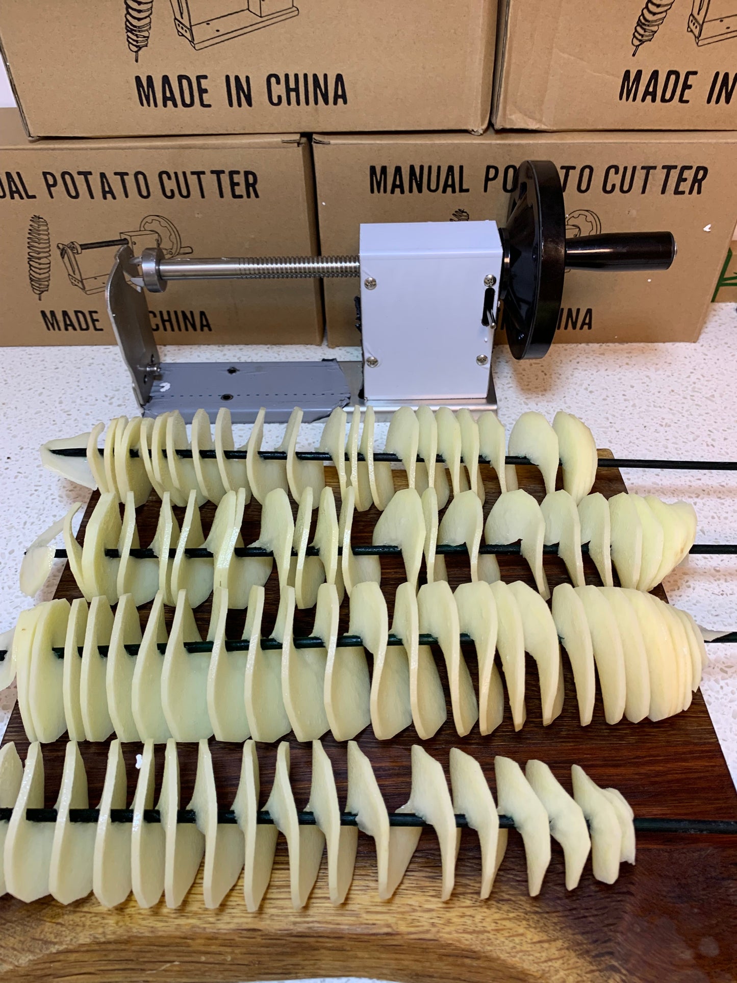 Spiral Potato Cutter Potato on a Stick Tornado Potato Chip On A Stick Chips Slinky Fries