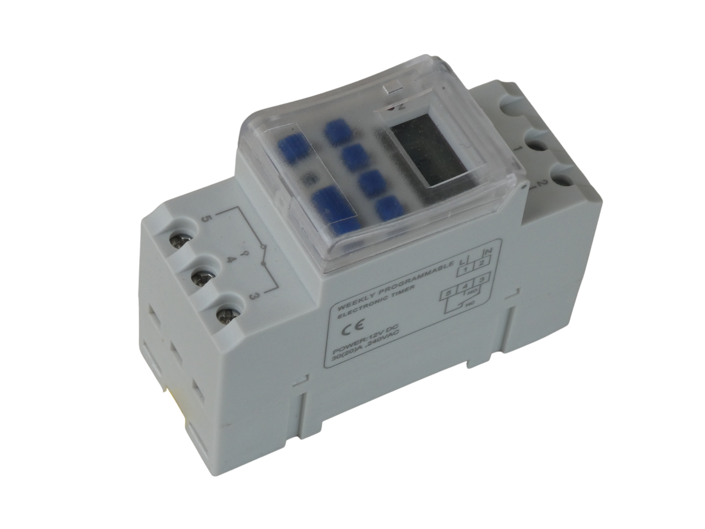 Timers Digital Programmable 12v 30A Relay17 Settings LCD Din Mounted Brisbane