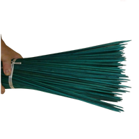 Garden skewers 500mm x 5mm Bamboo Seedling Sticks Stakes Green Waxed 500 Pieces