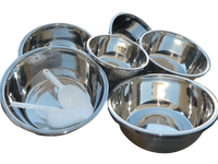 Mixing Bowls 30cm Polished Stainless Steel (5 Pack)