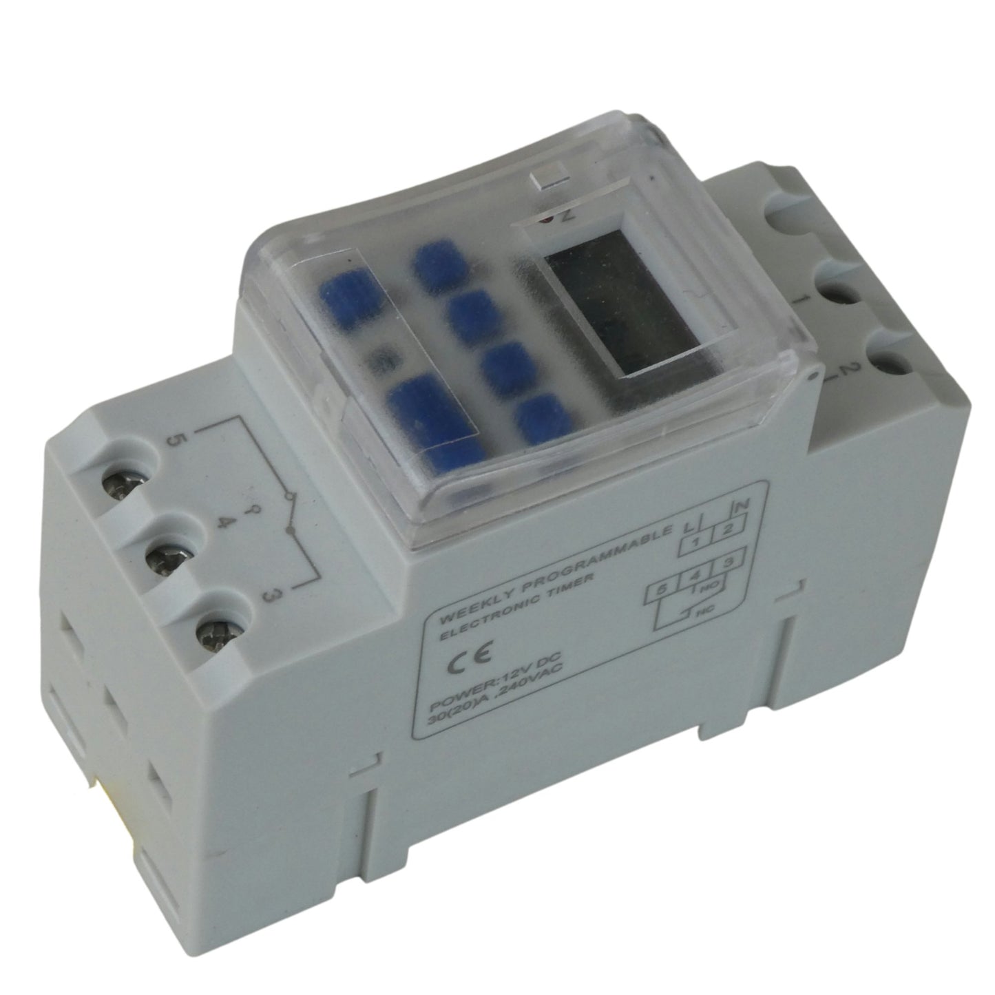 Timers Digital Programmable 12v 30A Relay17 Settings LCD Din Mounted Brisbane