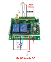 Remote Control Transmitter / Receiver 2 Channel Garage Door with 2 x Remotes 12-36v 10A 433mhz