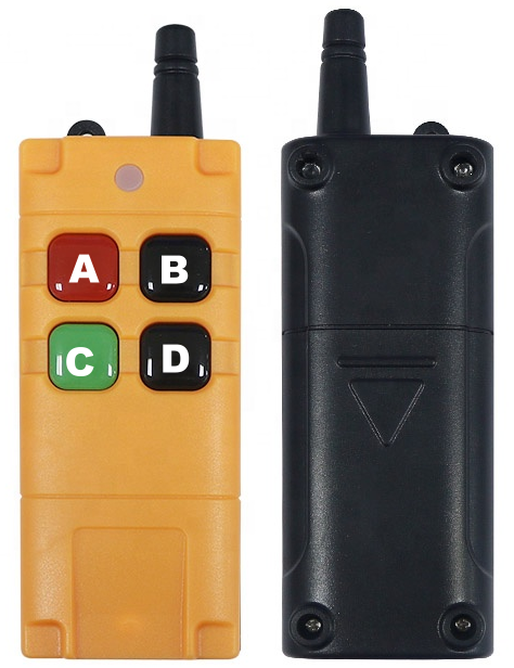 Remote Control ORANGE 4 Channel 433mhz AA Battery Operated