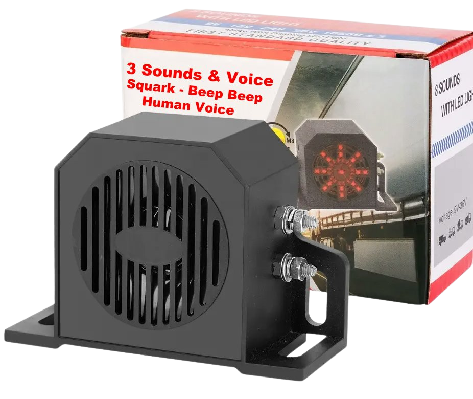 Reversing Alarm with Shhh Shhh Beep Beep & Voice Shhh Shhh 12v/24v Heavy Duty 3 in 1