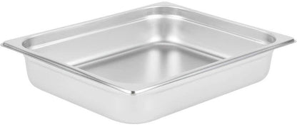 GN Pans Bain Marie With Lids 1/2 Size 65mm Deep Stainless Steel (5 Pack)