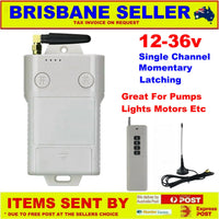 
              Remote Control Receiver 1 Channel 12v-36v Relay 240v@ 30A 433mhz Plus 2 x Long Range Remote RC150 (Copy)
            