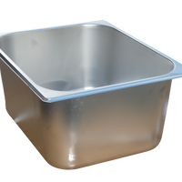 GN Pans Bain Marie With Lids 1/2 Size 150mm Deep Stainless Steel (5 Pack)