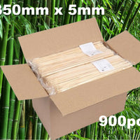 350mm x 5mm Skewers Wood Bamboo Box of 900 Shipping Australia Wide 5kg