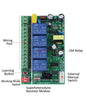 Remote Control Receiver 4 Channel 240v 10A 433mhz EV1527 with Remote