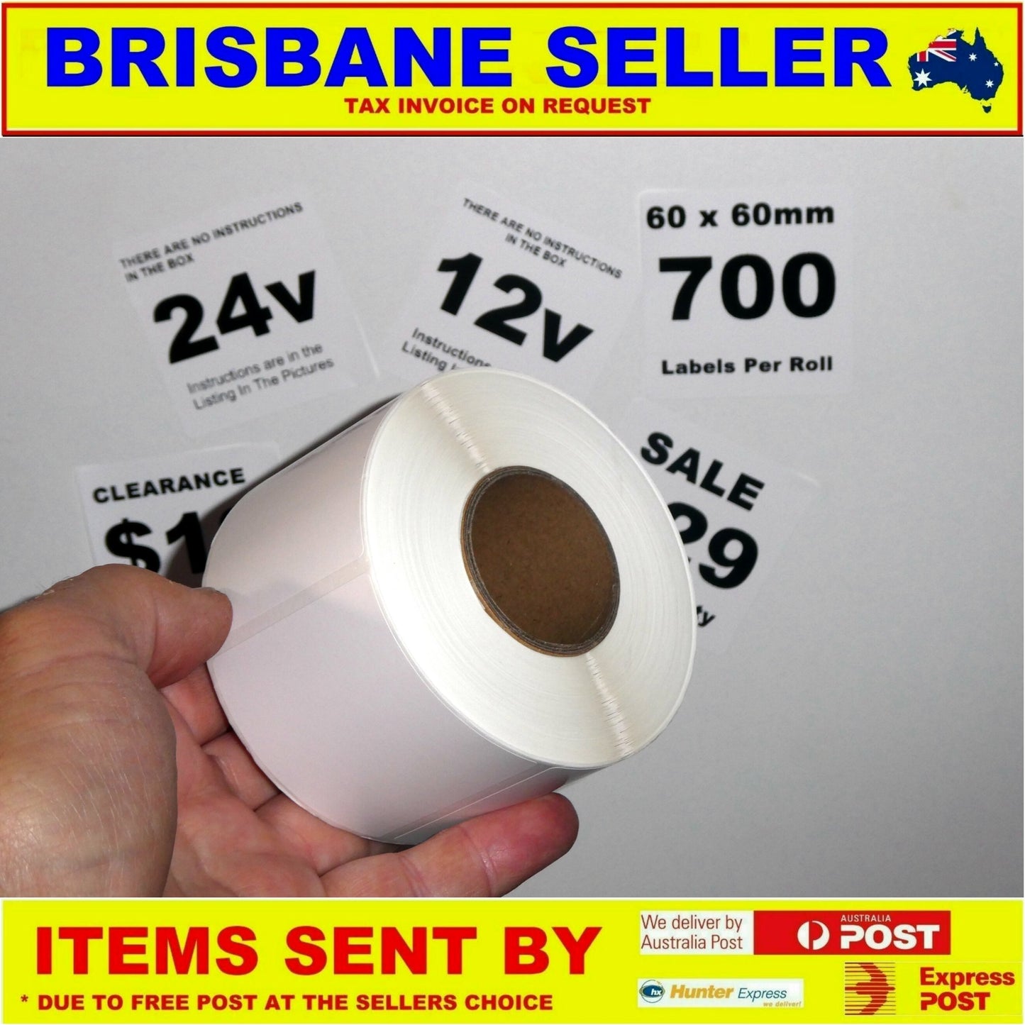 Printer Labels 60 x 60mm x 700pcs Thermal Direct General Printing & Scales 7000 Total