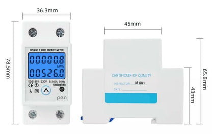 Single Phase Electricity Power Meter Single Phase 240v 80a