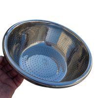 Colander Bowls 30cm Polished Stainless Steel 5 Pack