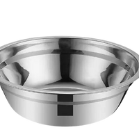 5 x Mixing Bowls 40cm Polished Stainless Steel