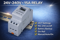 
              Din Timer Multi Voltage 24V-240V With 15A relay
            