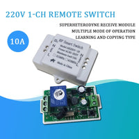 
              Remote Control Receiver 1 Channel 240v 30A 433mhz EV1527
            