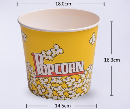 150 x Popcorn Cups Cardboard 18 x 17.5 x 14cm Extra Large Bulk Box