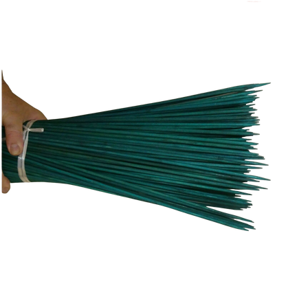 Garden skewers 500mm x 5mm Bamboo Seedling Sticks Stakes Green Waxed 500 Pieces