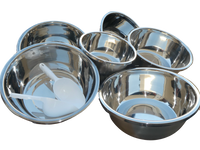 
              5 x Mixing Bowls 40cm Polished Stainless Steel
            