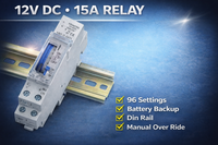 
              Timers Manual 24 Hour Din Rail Mount 12v 15A Battery Backup Brisbane
            