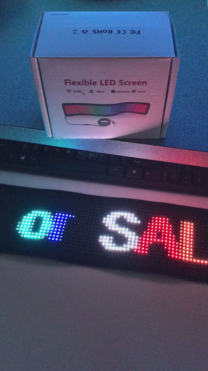 LED Sign Signs Full Colour 68cm Bluetooth 12v or 5v USB Car Food Van