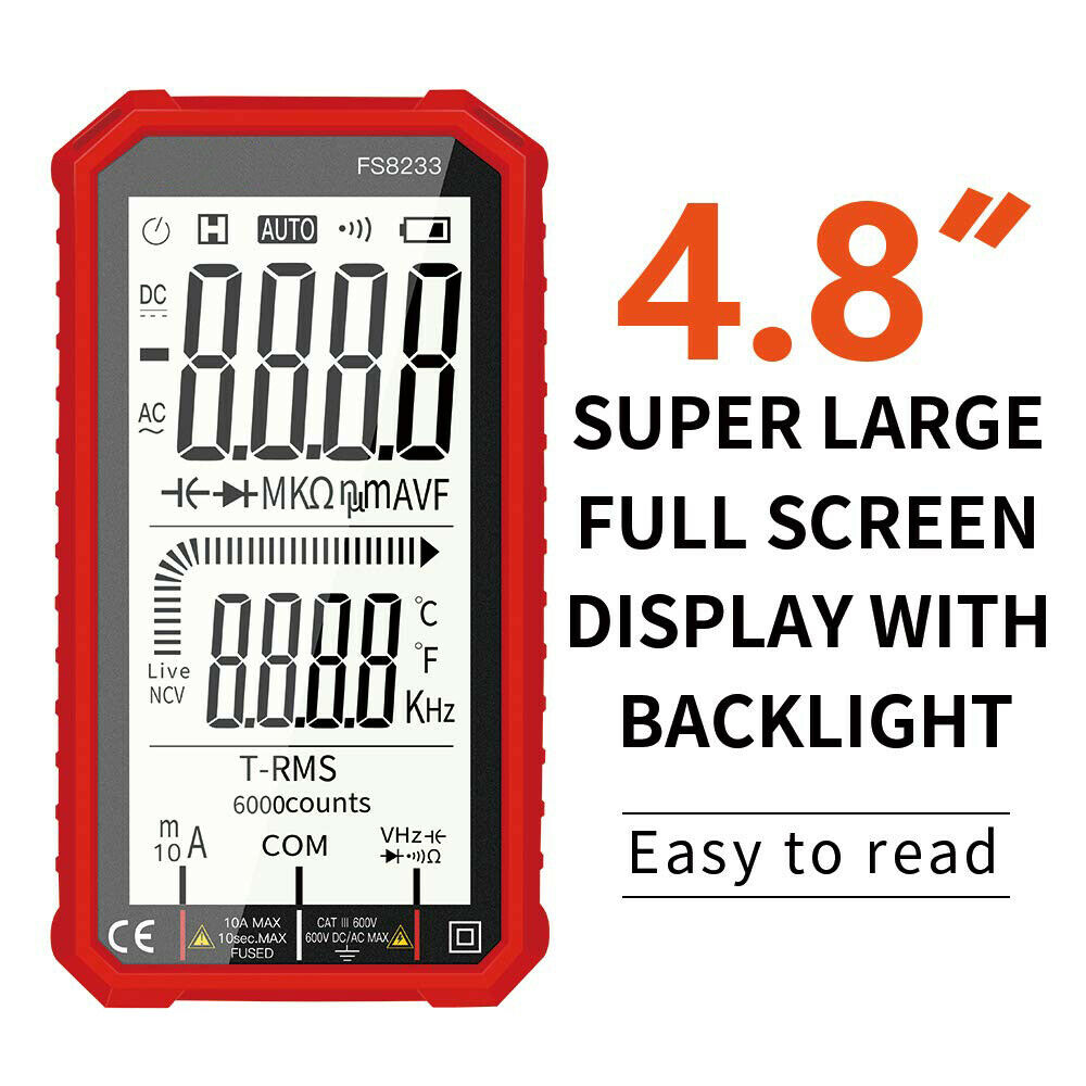Multi Meter Digital LCD 4.8" Screen Multimeter