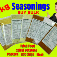 Seasoning Flavours For Popcorn Meat Fried Food Hot Chips Rubs Spiral Potatoes 10kg
