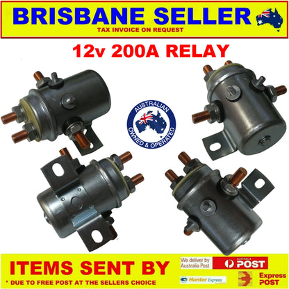 12v 200A Power Relay Solenoid for Winches 4wd Caravan RV