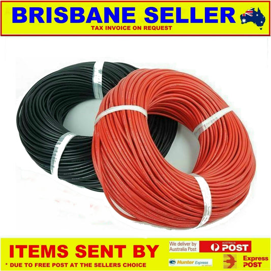 Silicone Cable Wire 10AWG 5m Red & 5m Black (10 Metres In Total)