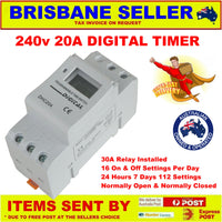 
              Timers Digital Programmable With LCD 240v 16 Settings Daily 7 Days 20A Brisbane
            