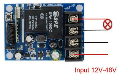 Remote Control Receiver  1 Channel 12v - 36v 30A 433mhz Plus Long Range Remote RC15