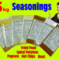 5kg Seasoning Flavours For Popcorn Fried Food Hot Chips Rubs Spiral Potato in 1kg bags