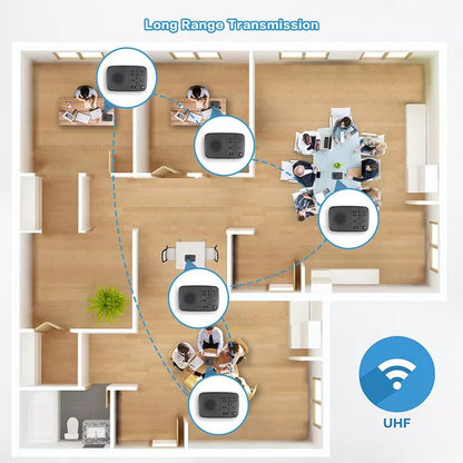 Wireless Intercom 6 Channel Long Range UHF 450m Intercoms Brisbane 470mhz