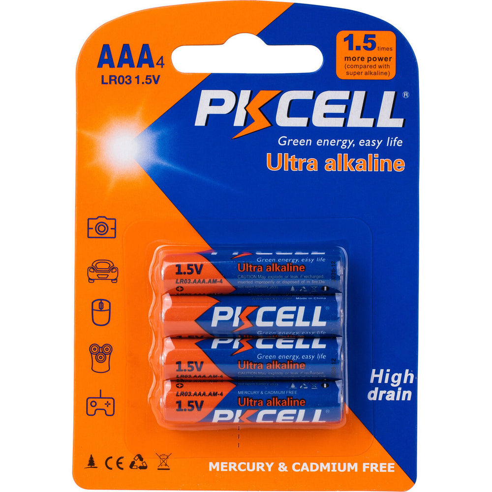 Batteries AAA Ultra Alkaline 1.5v 4 Packs