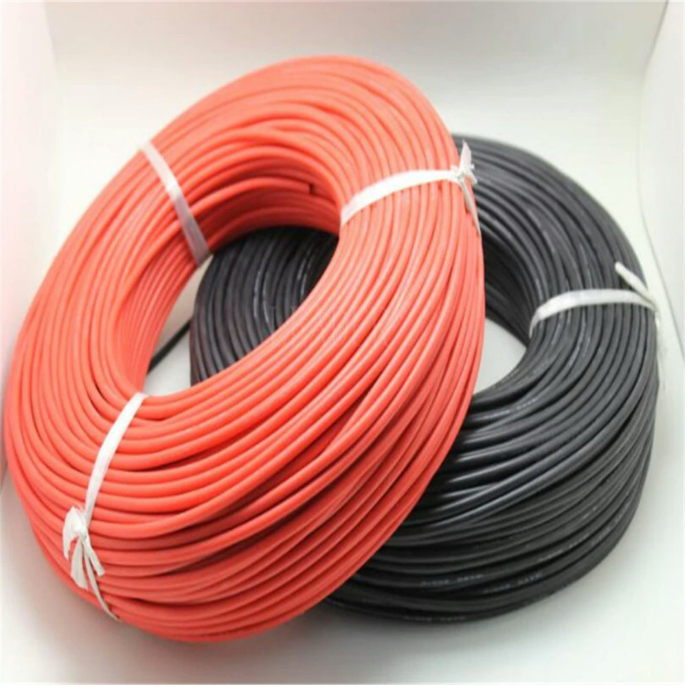 Silicone Cable Wire 12awg 5 Metres Red & 5 Metres Black - 10 Metres In Total