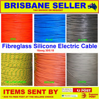 Silicone Fibreglass Cable Wire 16AWG Copper Tinned 6 Colours 10 Metres