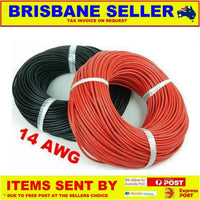 Silicone Cable Wire 14awg 5 Metres Red & 5 Metres Black 10 Metres In Total
