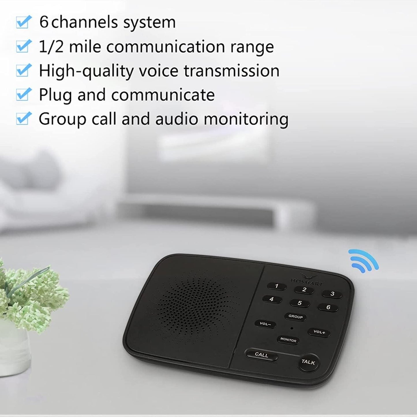 Wireless Intercom 6 Channel Long Range UHF 450m Intercoms Brisbane 470mhz