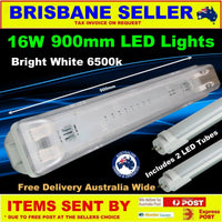 
              LED T8 90cm Weatherproof Lights with Bright White Tubes Twin 240v 2 x 14w
            